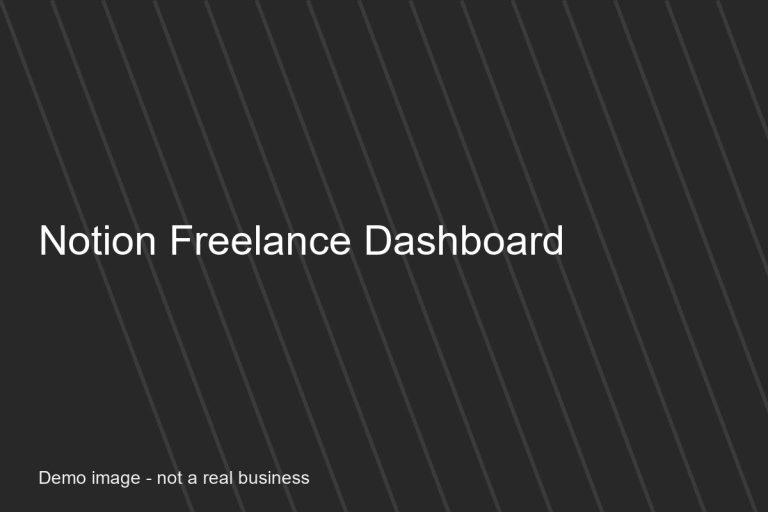 Cover of the Notion Freelance Dashboard template